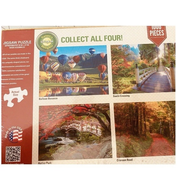 LOT OF 2 1000Pc Jigsaw Puzzle Springbrook Natures Delight Crimson Road-Dinosaurs - Picture 2 of 4